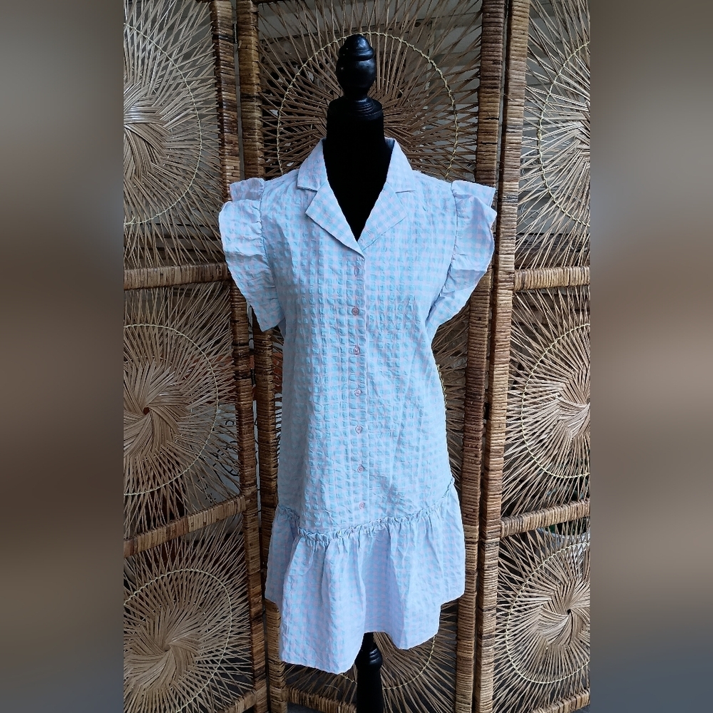 Nwt The Shirt White Ruffled Sleeve Dress_s — image 3 of 7